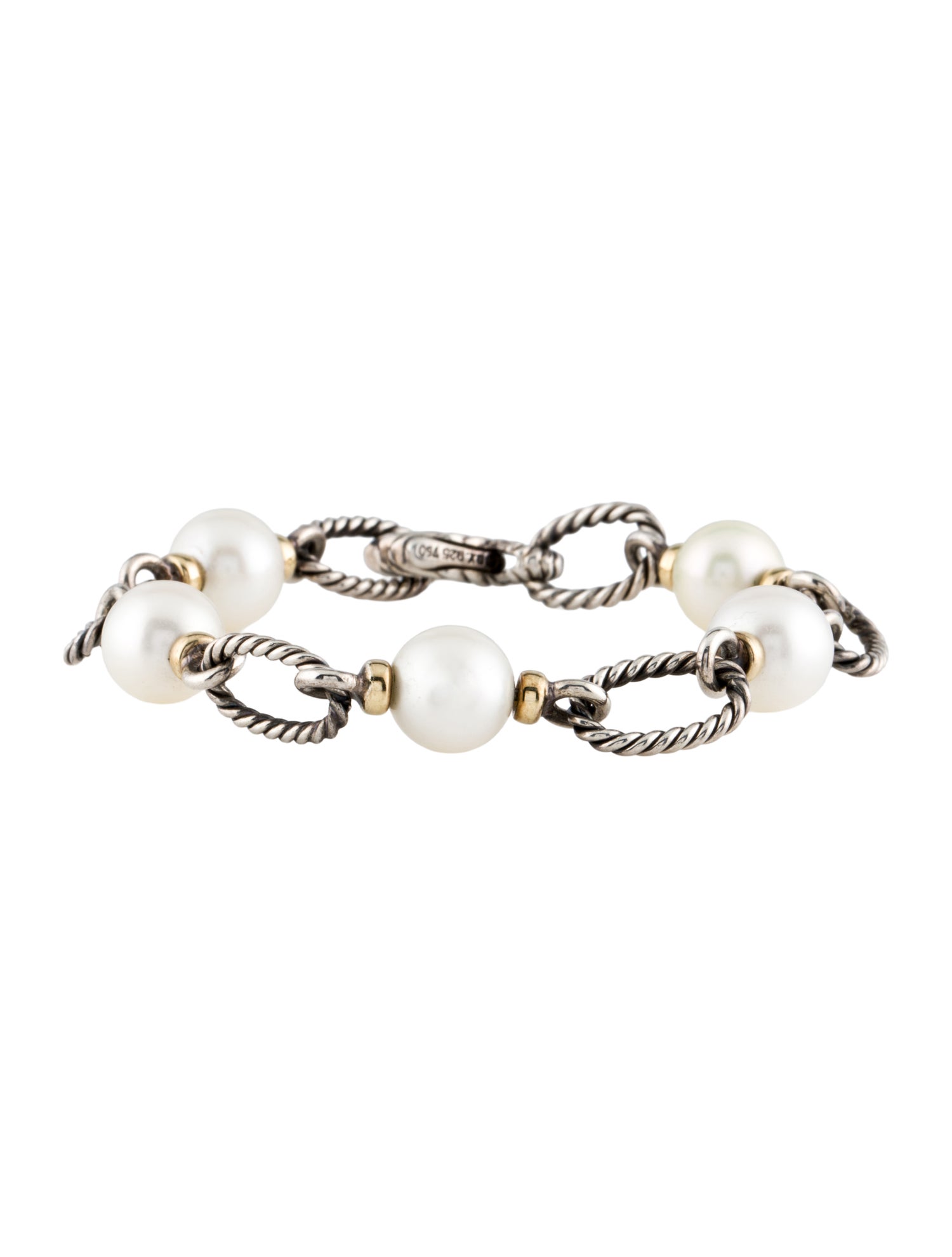 David Yurman Pearl Figaro Link Bracelet