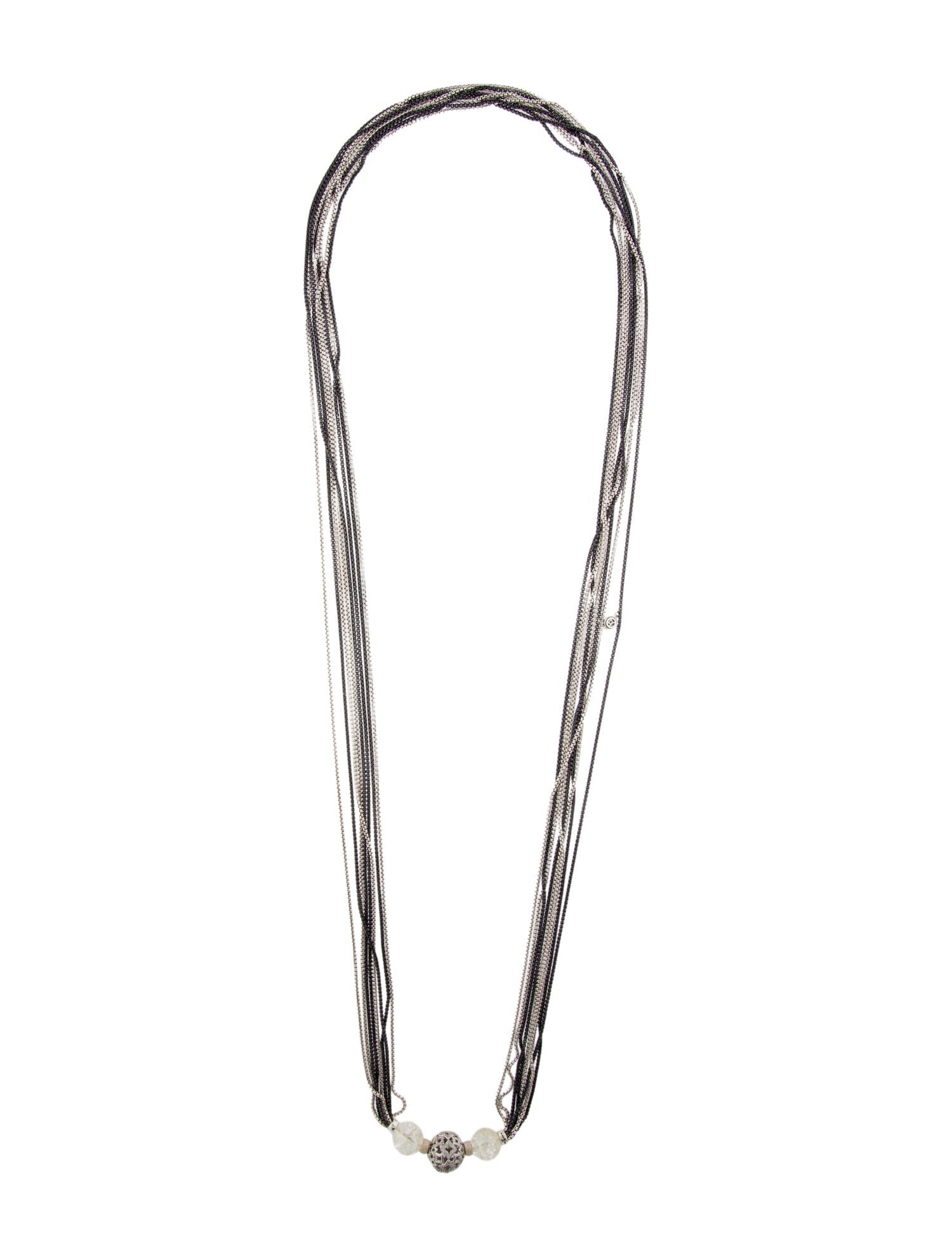 David Yurman Quartz & Diamond Quatrefoil Ball Chain Necklace