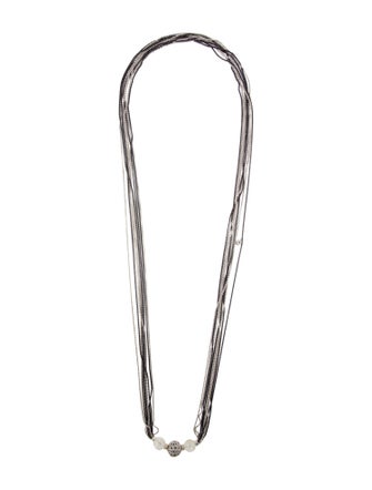 David Yurman Quartz & Diamond Quatrefoil Ball Chain Necklace