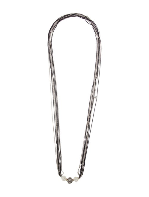 David Yurman Quartz & Diamond Quatrefoil Ball Chain Necklace