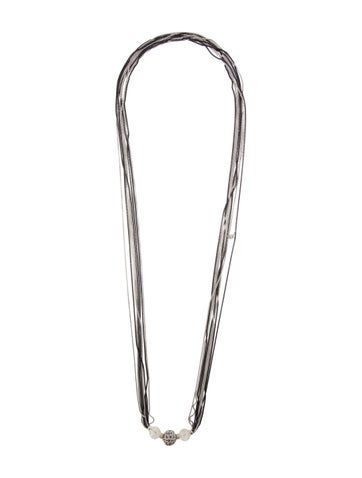 David Yurman Multistrand Quartz & Diamond Quatrefoil Ball Chain Necklace