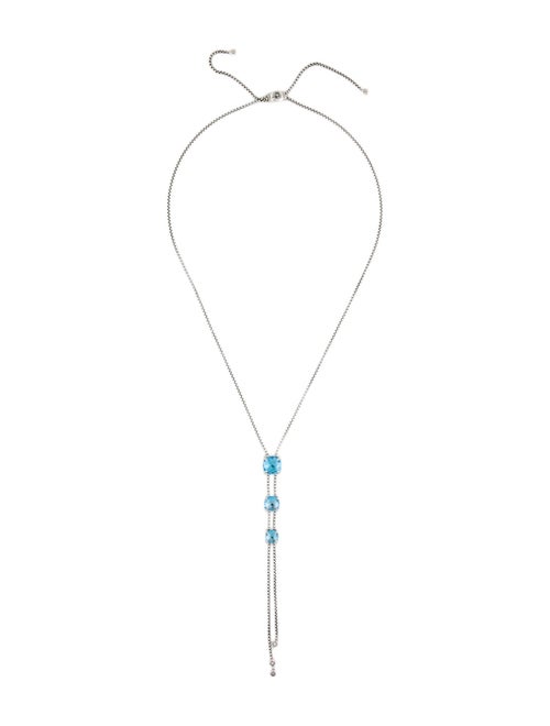 David Yurman Topaz & Diamond Chatelaine® Y Necklace