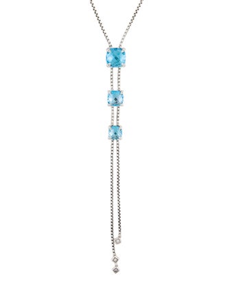 David Yurman Topaz & Diamond Chatelaine® Y Necklace