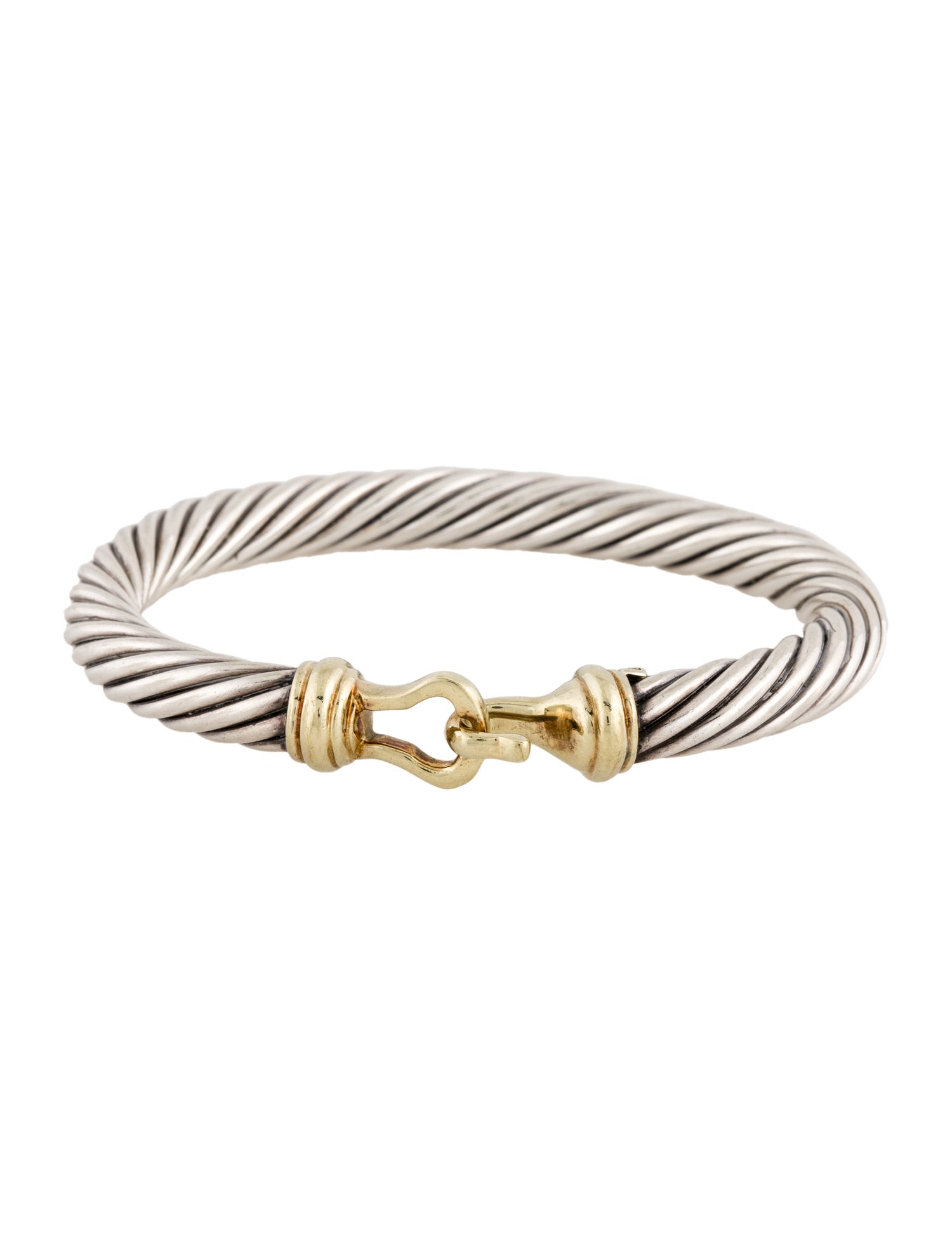 David Yurman Two-Tone Buckle Classic Cable Bracelet