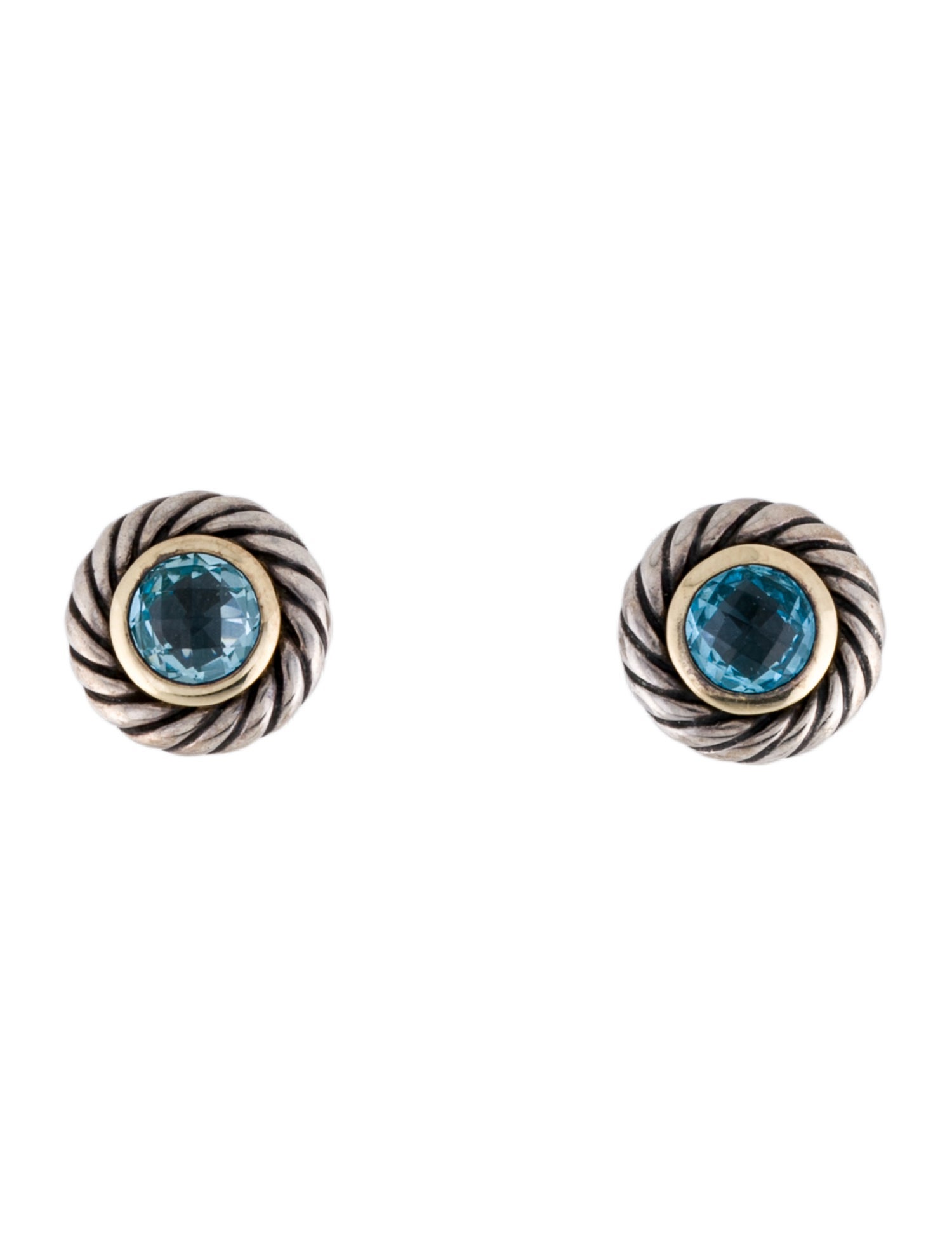David Yurman Topaz Cookie Stud Earrings