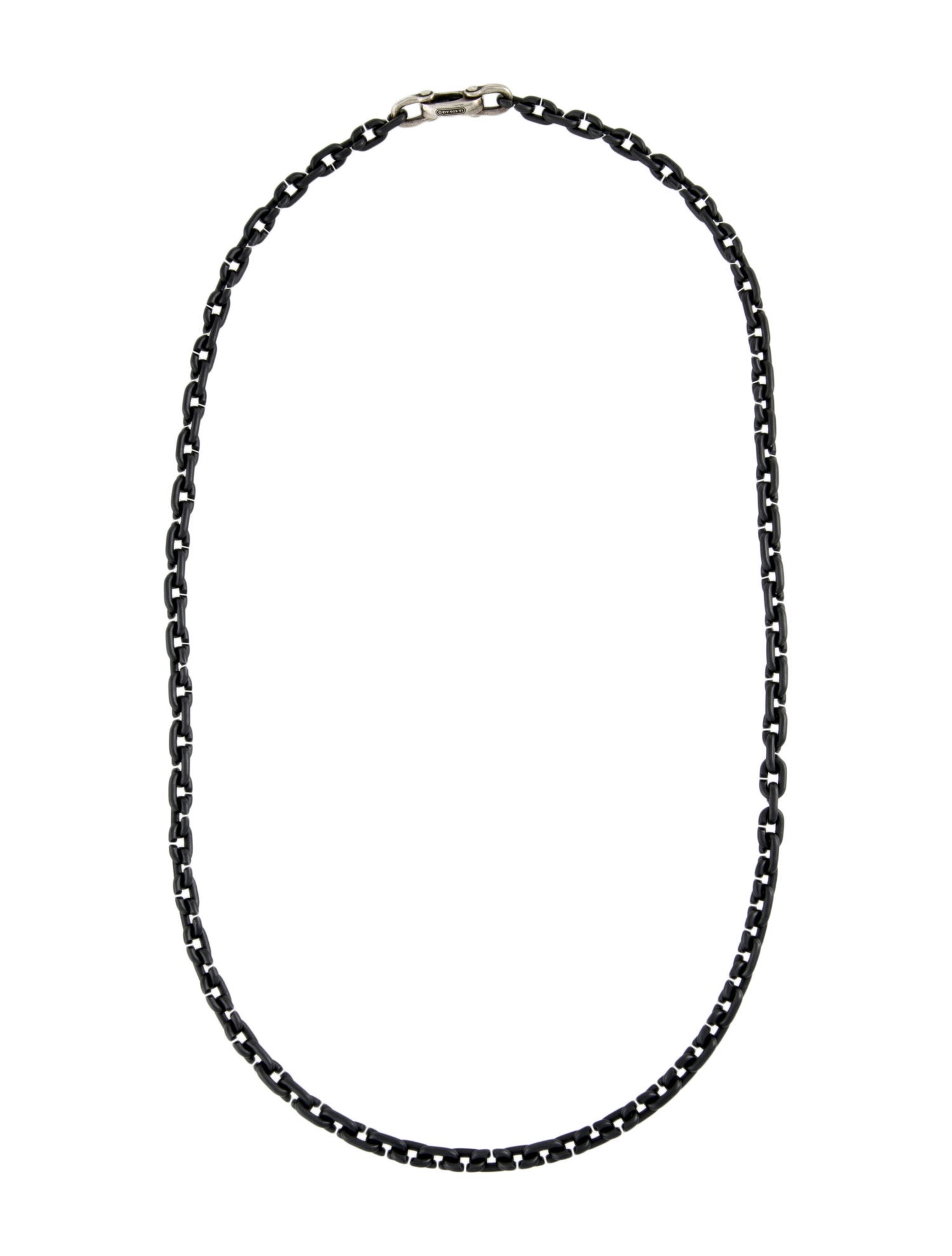 David Yurman Titanium Chain Link Necklace