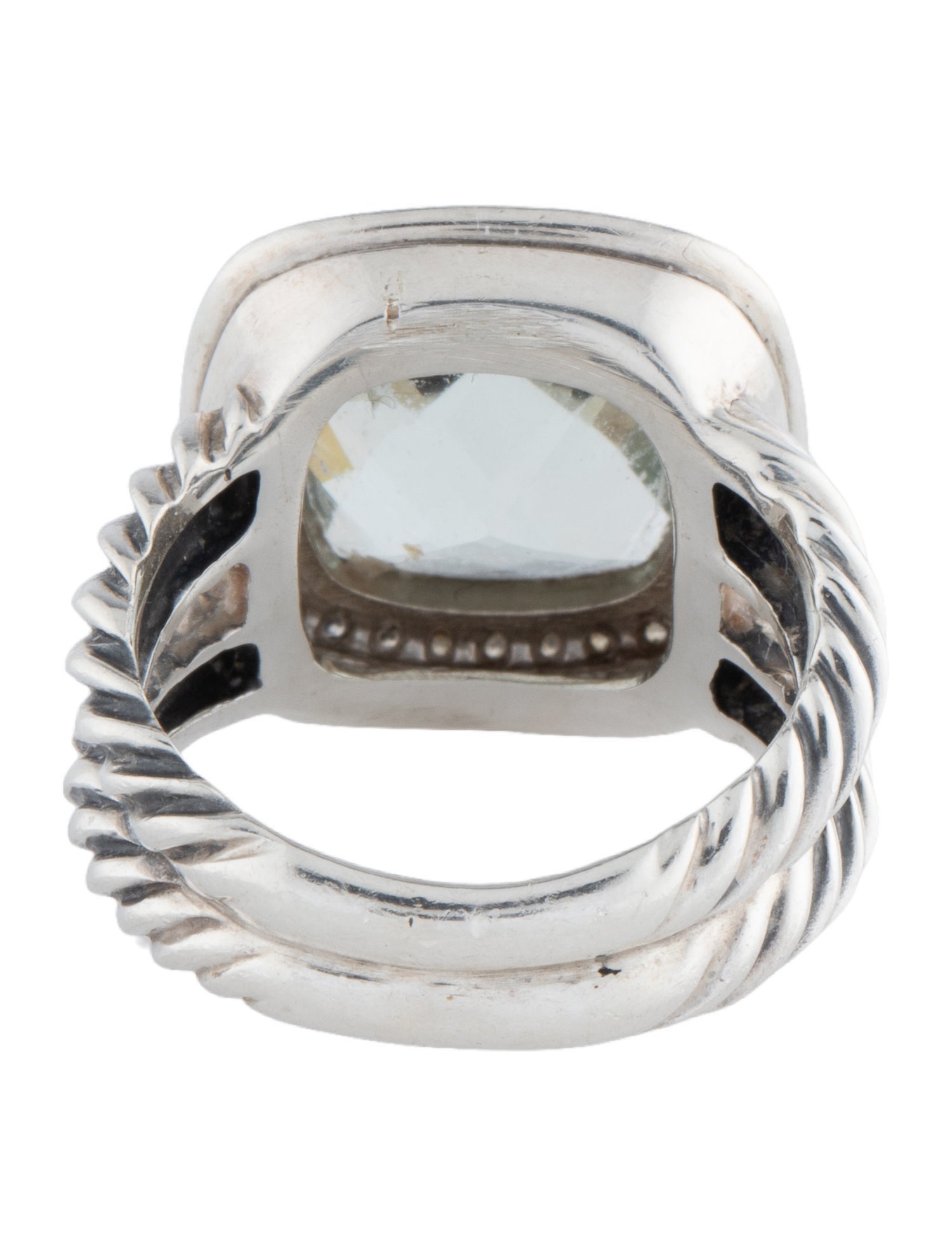 David Yurman Prasiolite & Diamond Albion Ring