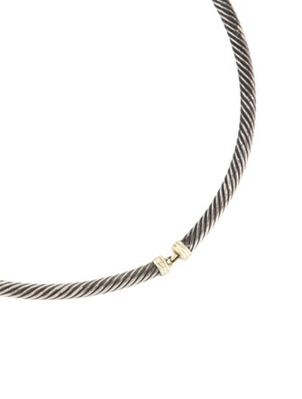 David Yurman Two-Tone Metro Cable Collar Necklace