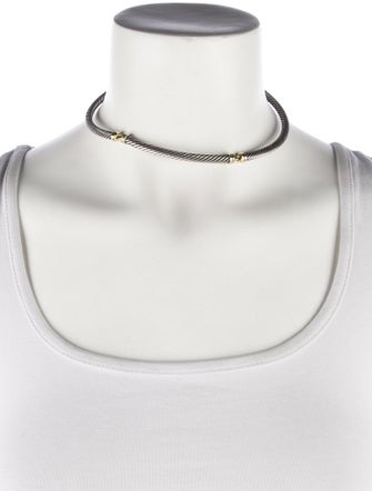David Yurman Two-Tone Metro Cable Collar Necklace
