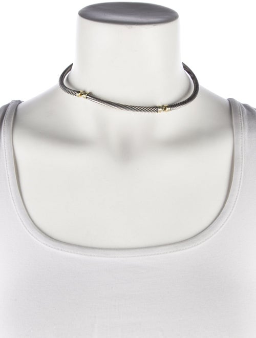 David Yurman Two-Tone Metro Cable Collar Necklace