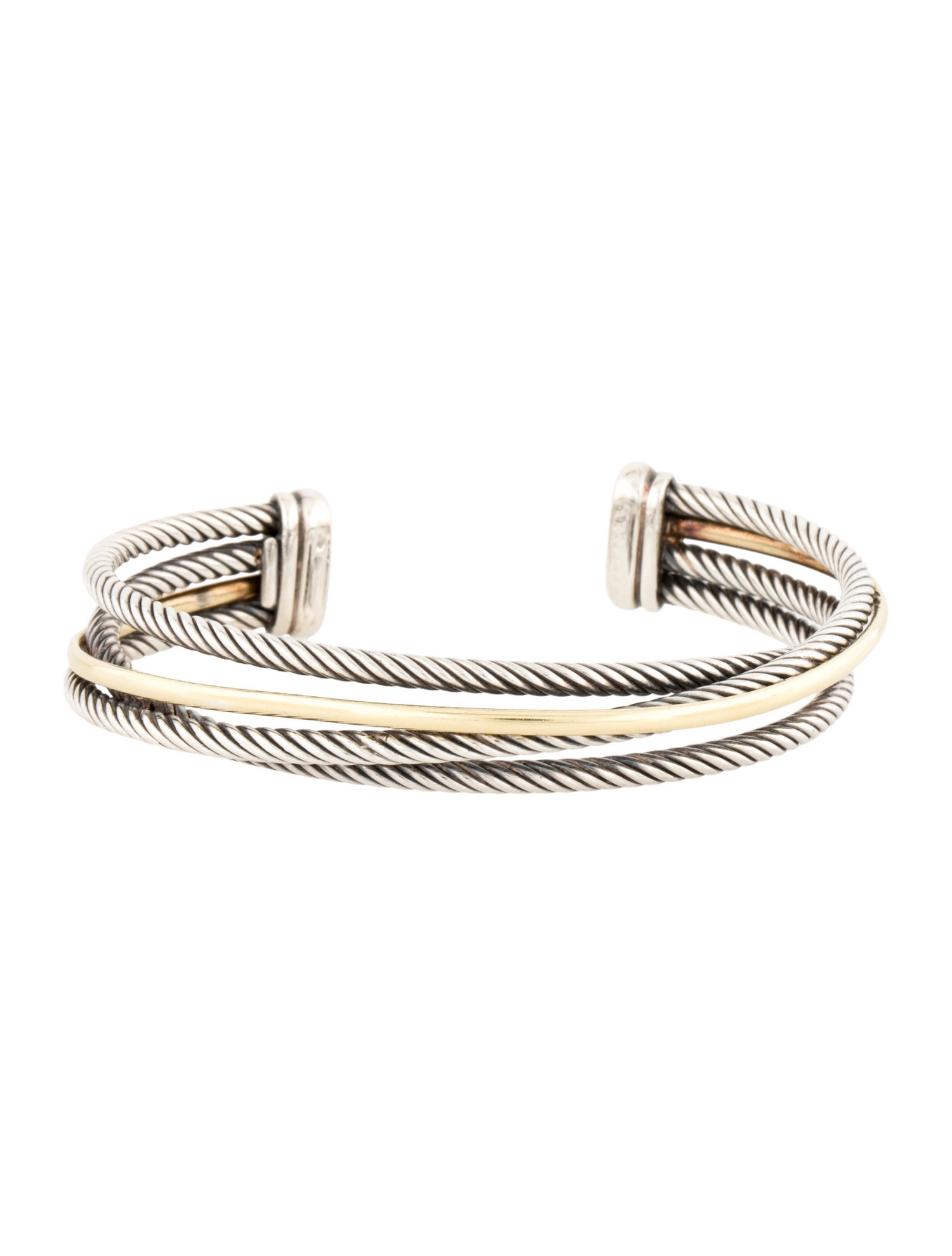 David Yurman Two-Tone Crossover Cuff Bracelet
