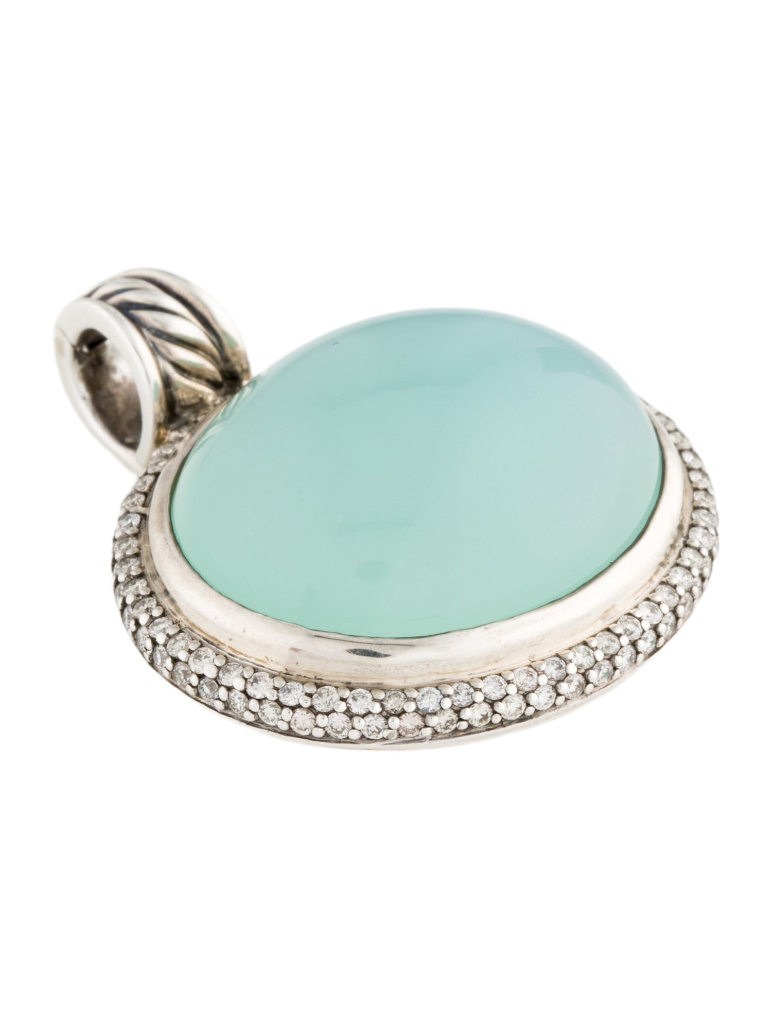 David Yurman Dyed Chalcedony & Diamond Pendant