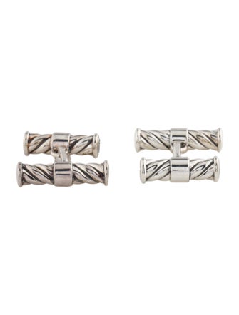 David Yurman Sculpted Cable Elongated Cufflinks