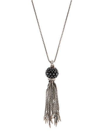 David Yurman Pendant Necklace Hematine Ostera Tassel