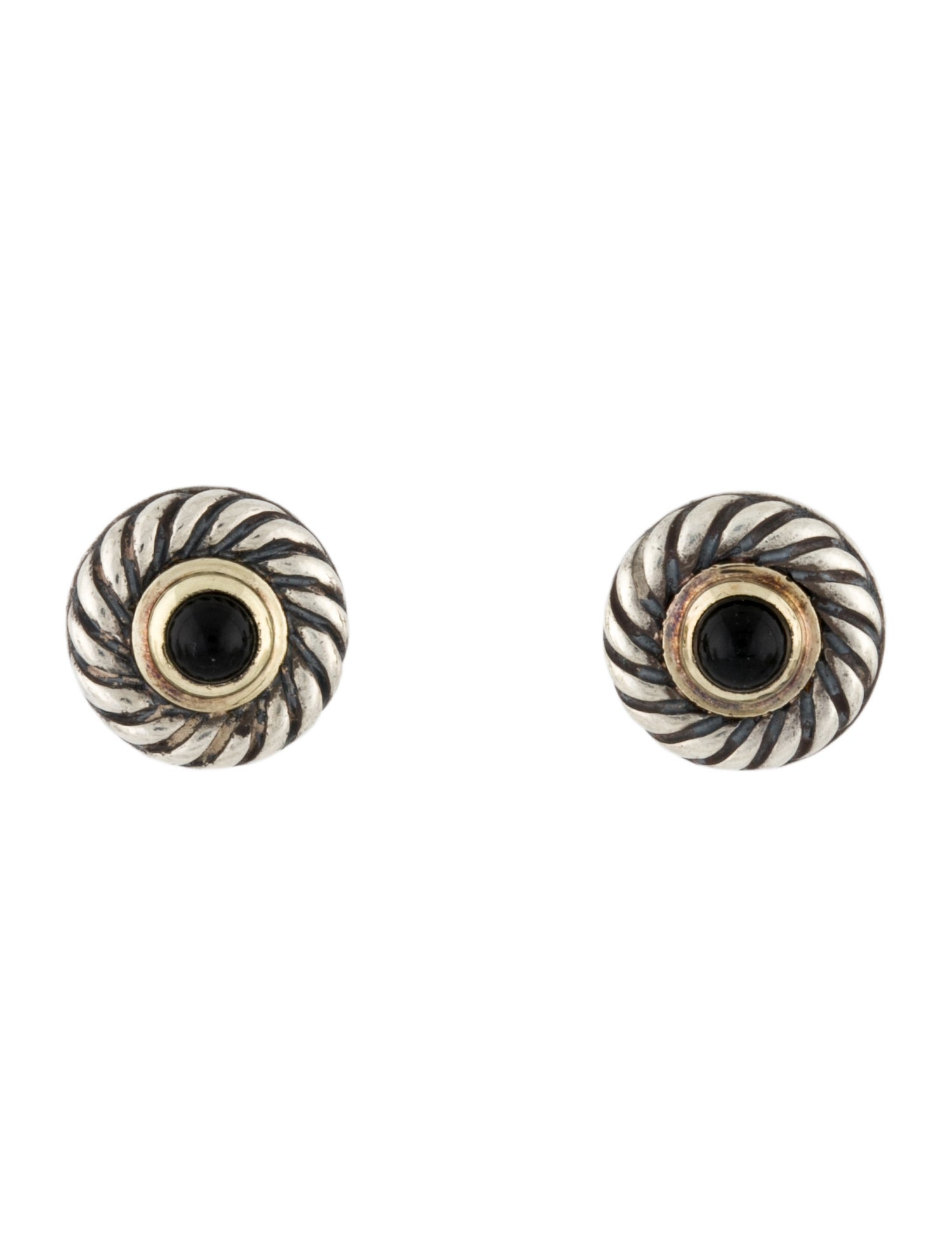 David Yurman Onyx Cookie Stud Earrings
