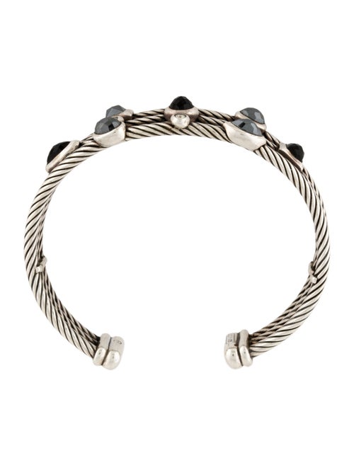 David Yurman Hematite, Onyx & Diamond Confetti Cuff Bracelet