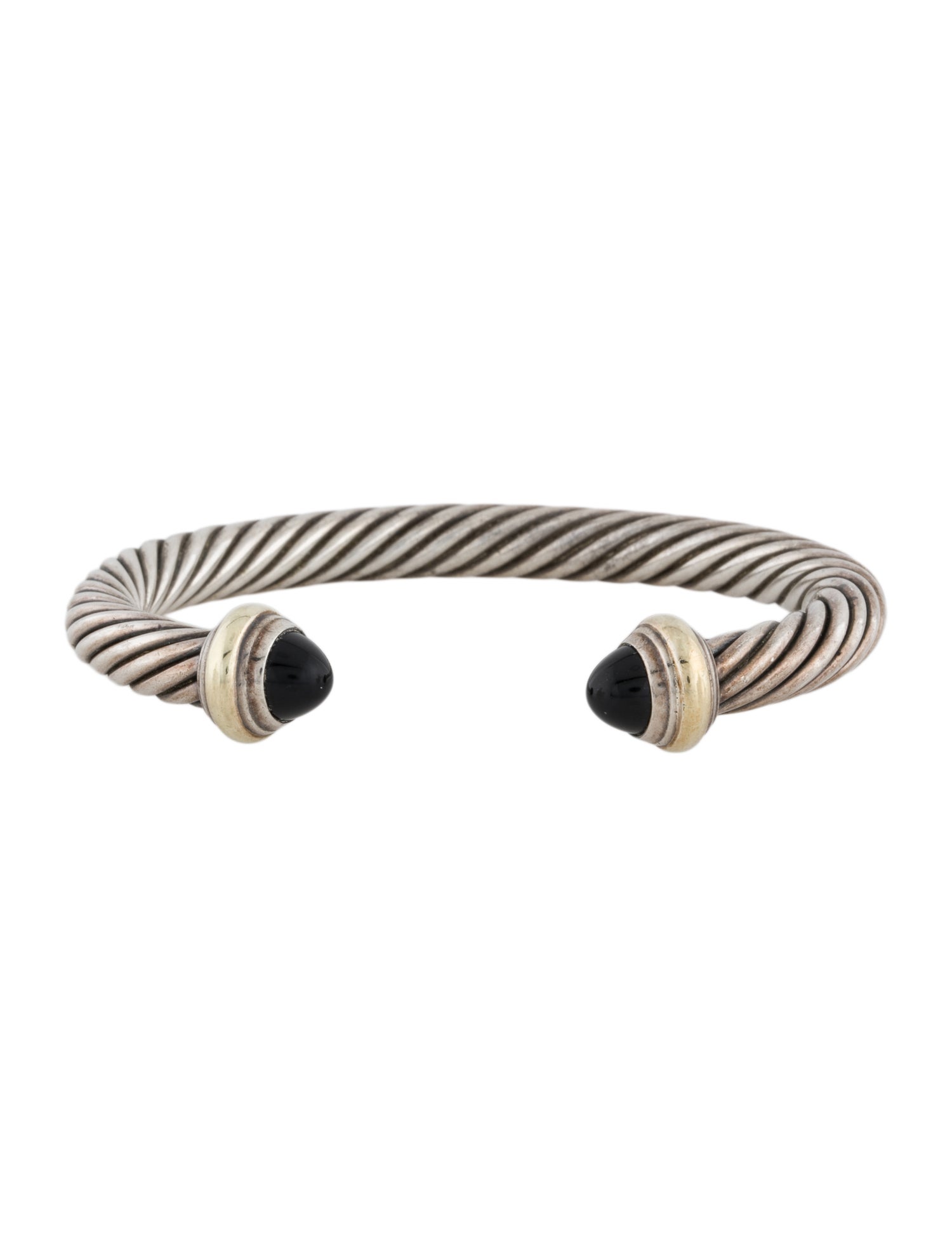 David Yurman Onyx Classic Cable Cuff Bracelet