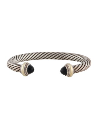 David Yurman Onyx Classic Cable Cuff Bracelet