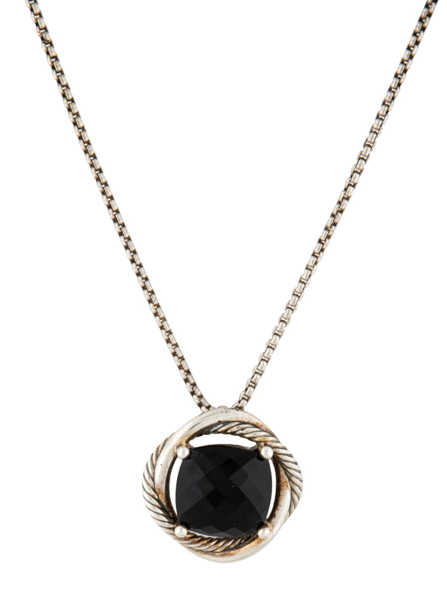 David Yurman Onyx Infinity Pendant Necklace