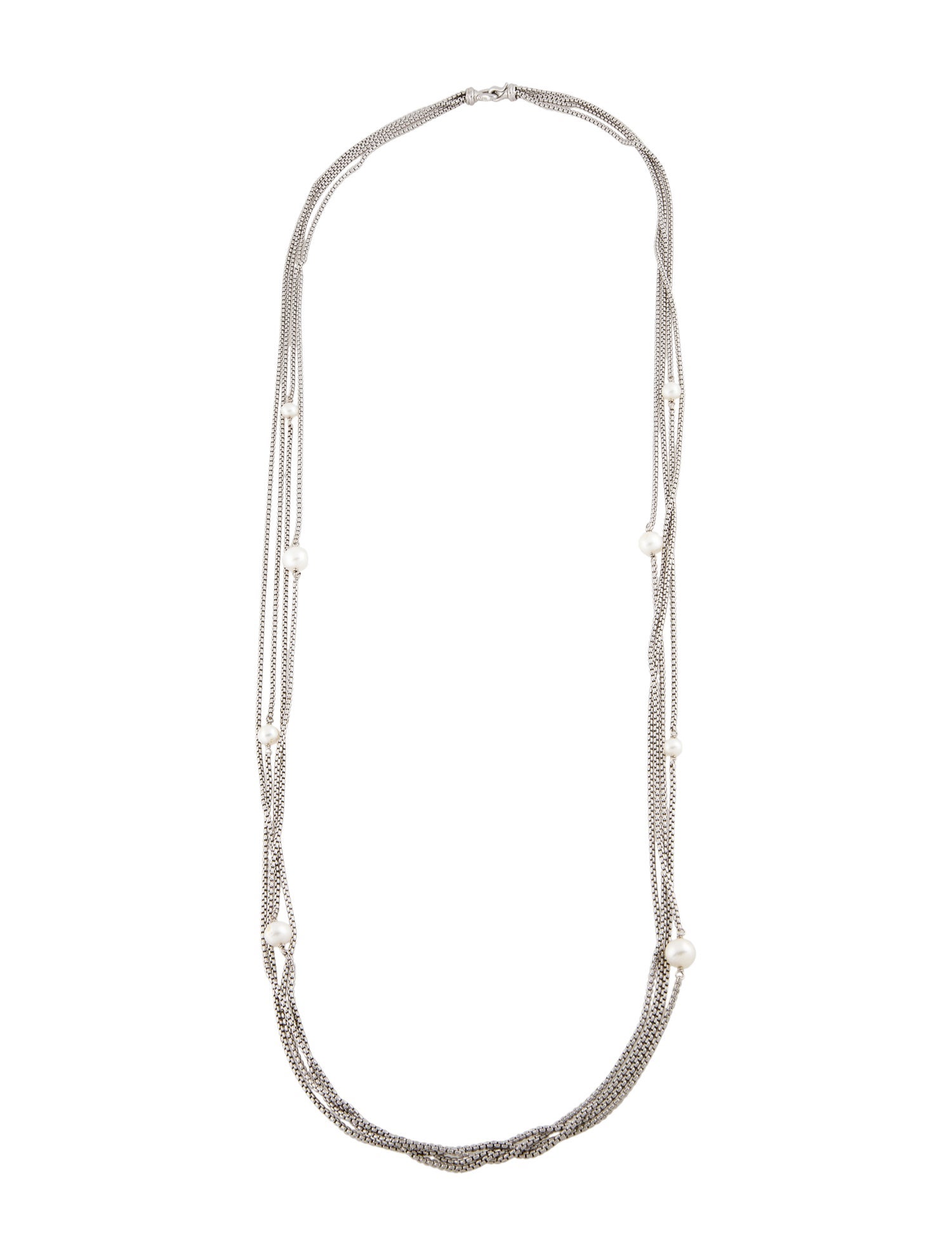 David Yurman Pearl Multistrand Station Necklace