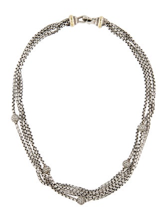 David Yurman 1.02ctw Diamond Four-Row Chain Necklace