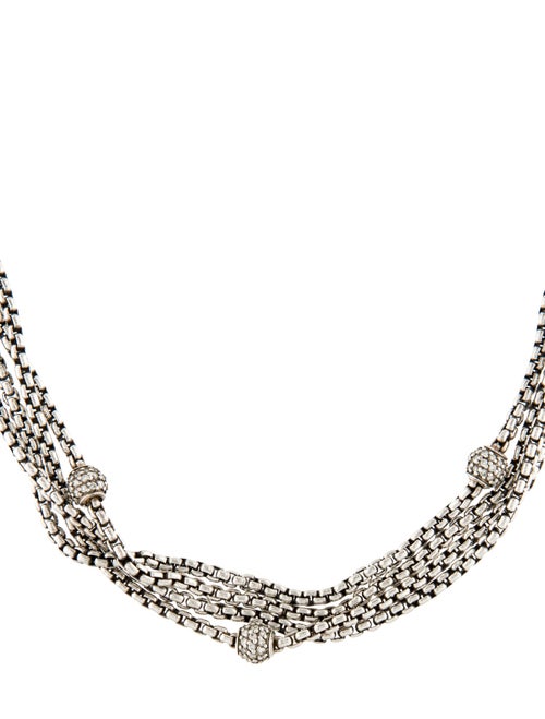 David Yurman 1.02ctw Diamond Four-Row Chain Necklace