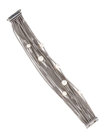 David Yurman Pearl Sixteen-Row Chain Bracelet