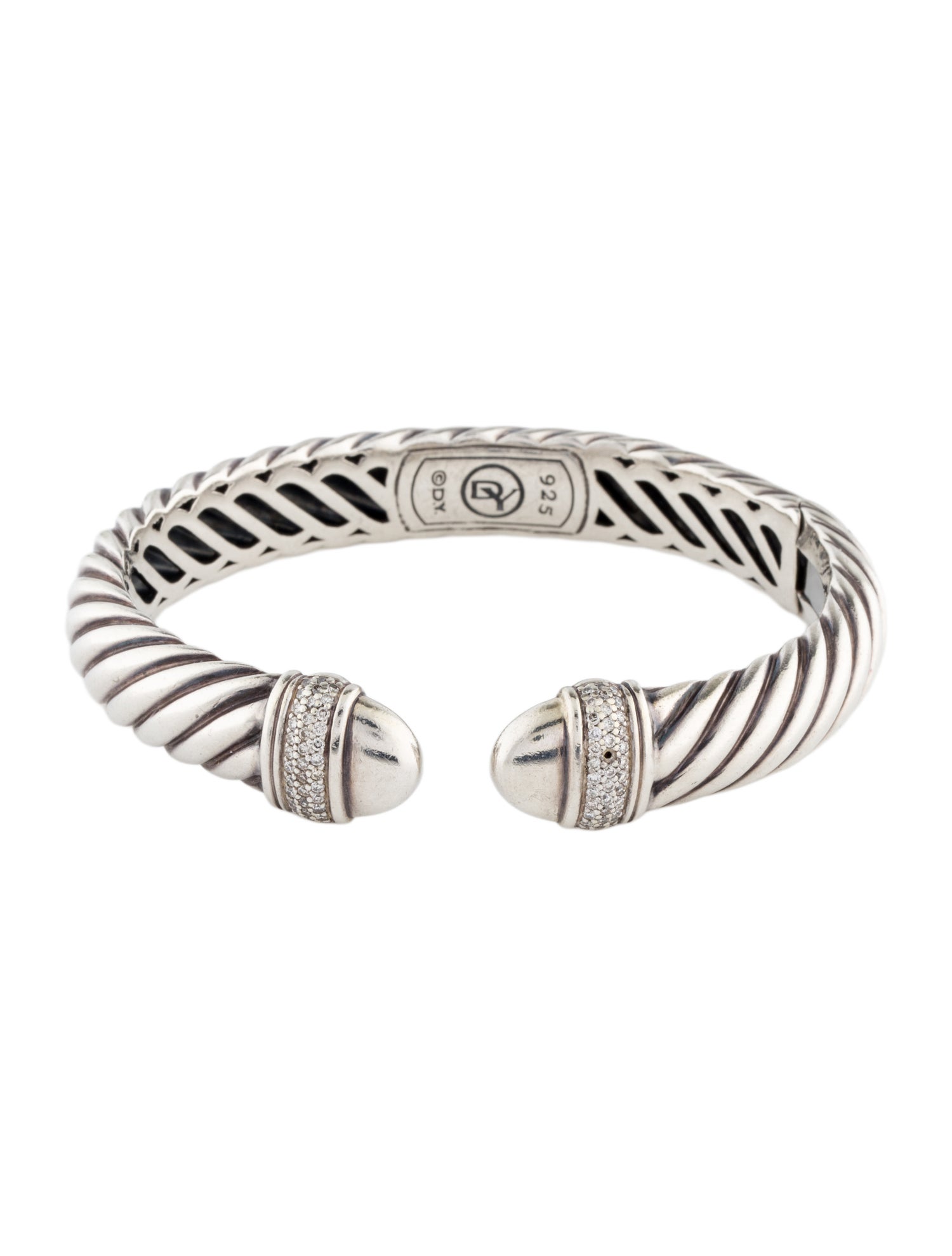 David Yurman Diamond Waverly Cuff Bracelet