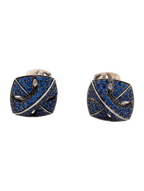 David Yurman 3.28ctw Sapphire Armory Cufflinks