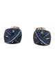 David Yurman 3.28ctw Sapphire Armory Cufflinks