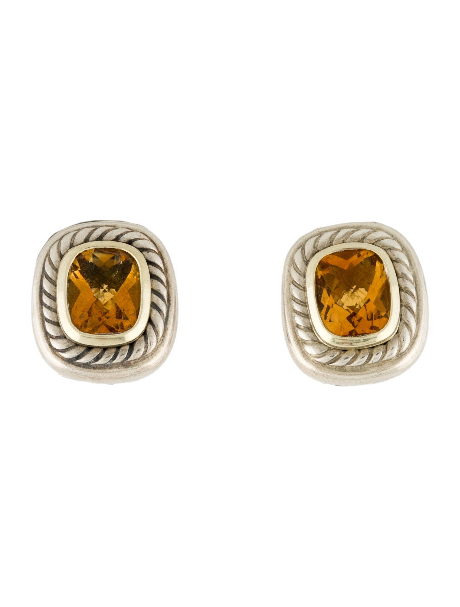 David Yurman Albion Citrine Earclip Earrings