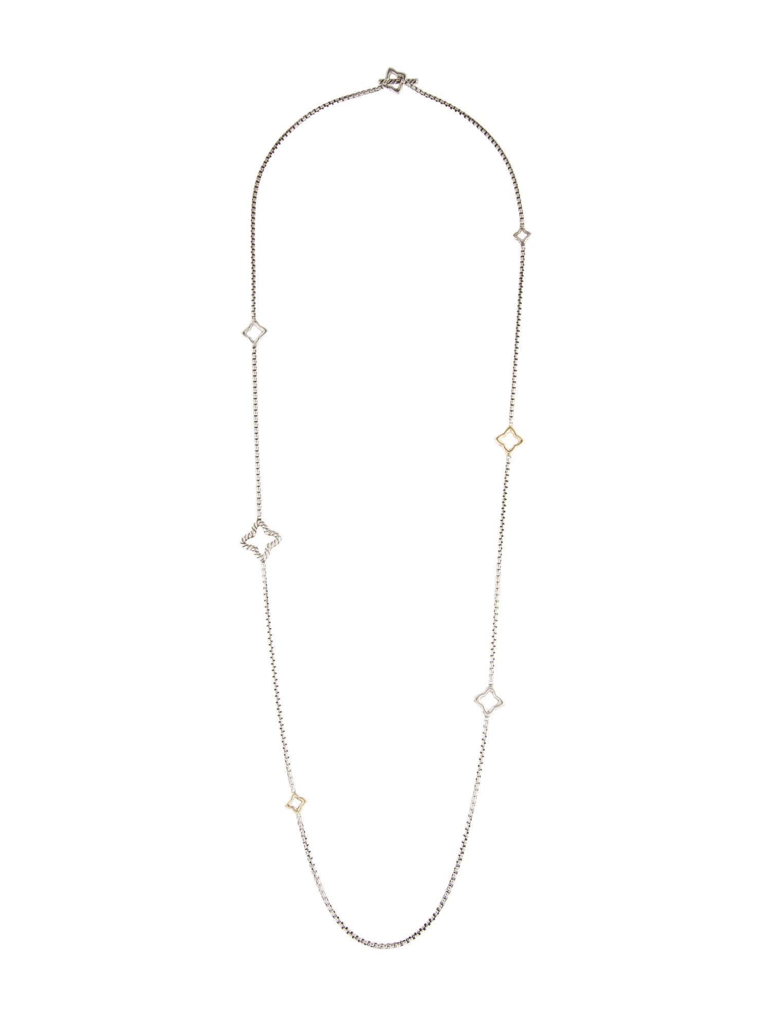 David Yurman Quatrefoil Station Necklace