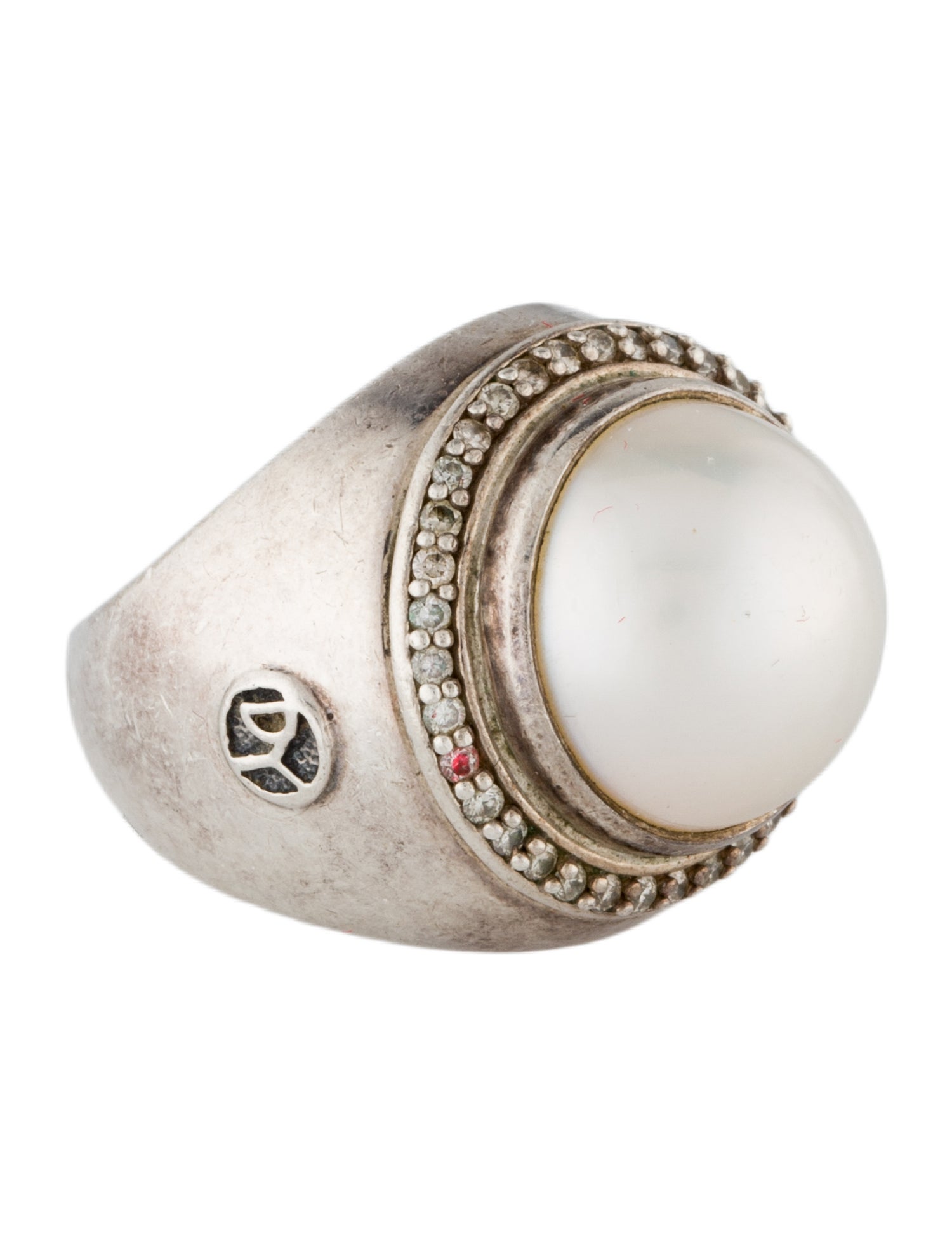 David Yurman Pearl & Diamond Cocktail Ring