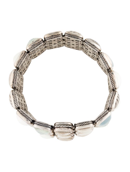 David Yurman Multi-Stone Chiclet 3 Row Bracelet