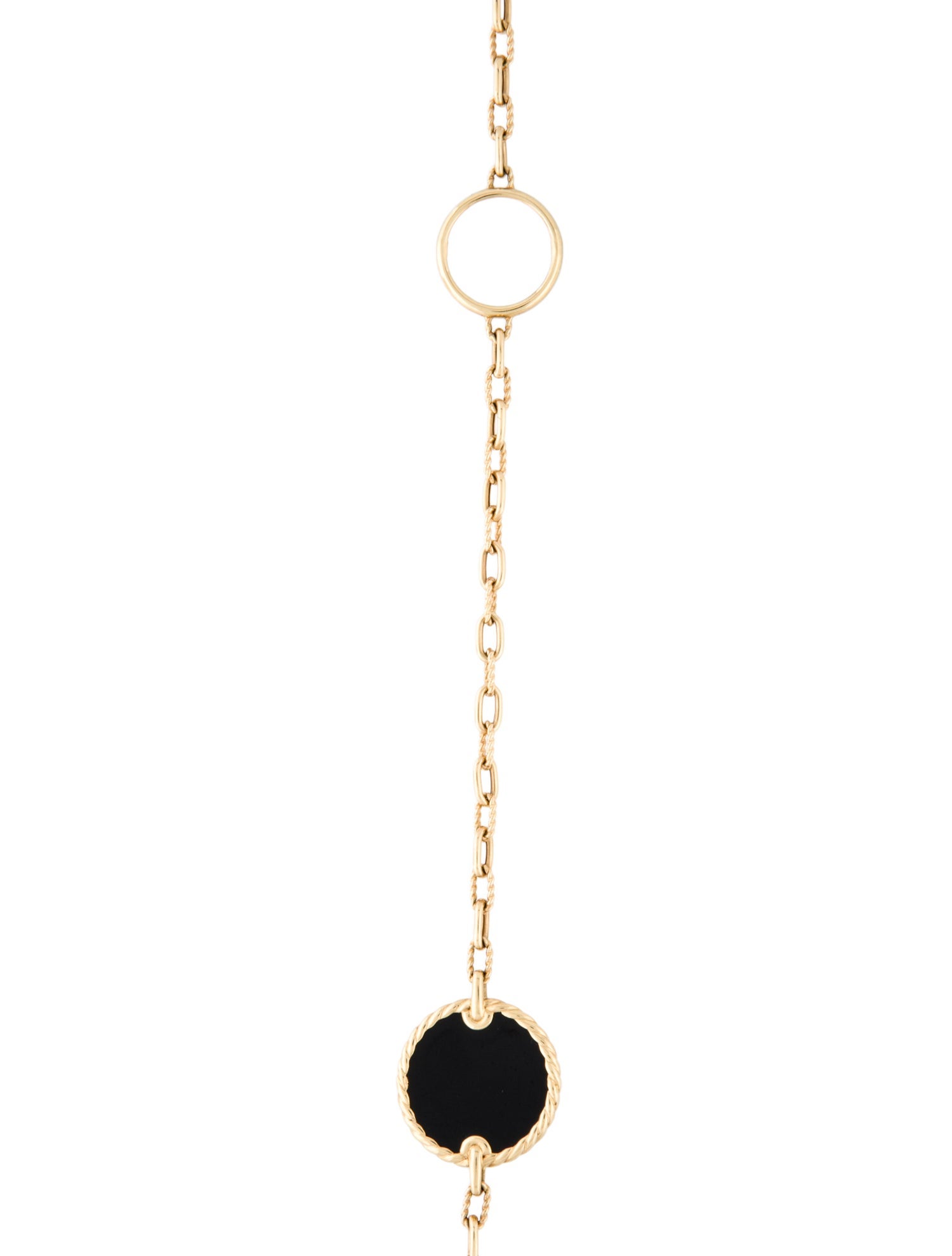 David Yurman 18K Mother of Pearl & Onyx DY Elements® Station Necklace