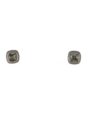 David Yurman Prasiolite & Diamond Albion Studs