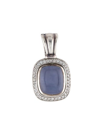 David Yurman Chalcedony & Diamond Enhancer Pendant