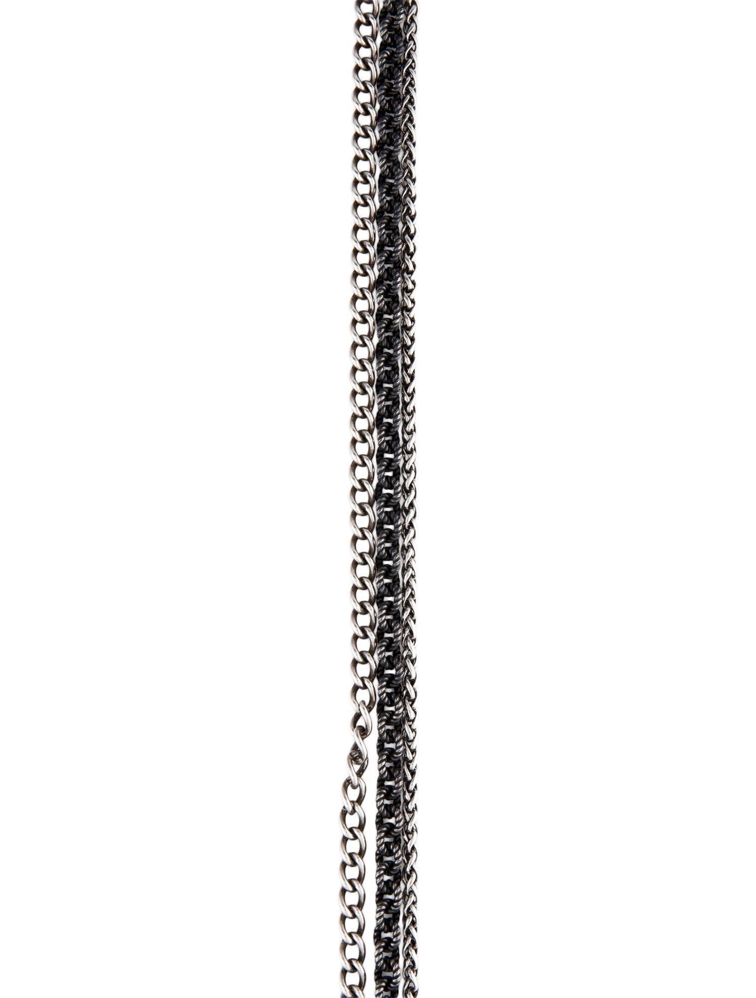 David Yurman Three-Row Mixed Link Chain
