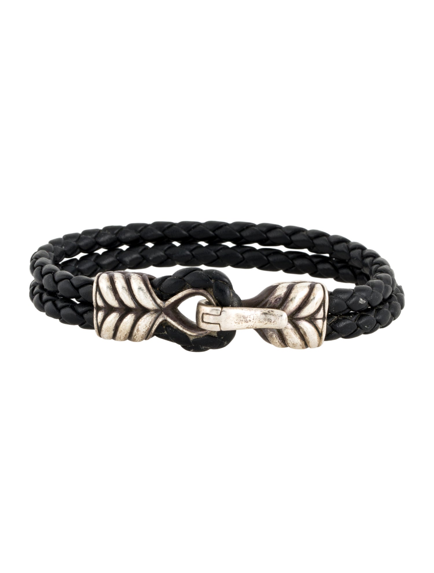 David Yurman Leather Chevron Two-Row Bracelet