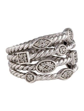 David Yurman Diamond Confetti Four-Row Ring