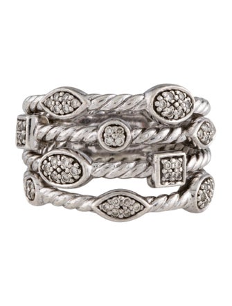 David Yurman Diamond Confetti Four-Row Ring