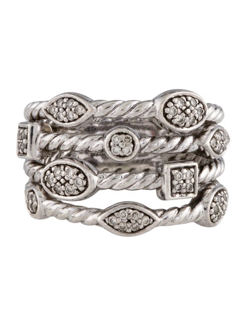 David Yurman Diamond Confetti Four-Row Ring