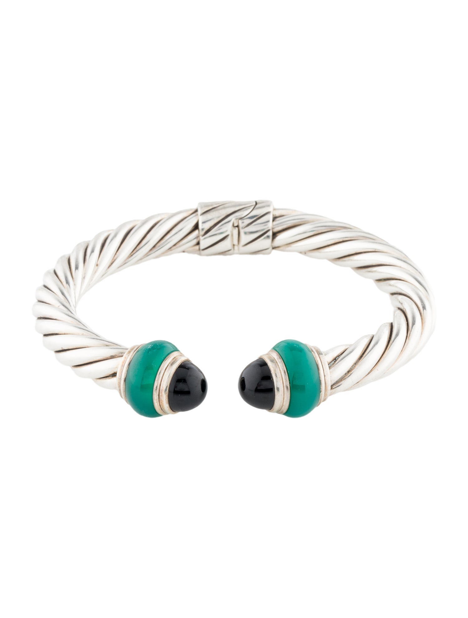 David Yurman Dyed Chalcedony & Onyx Cuff Bracelet