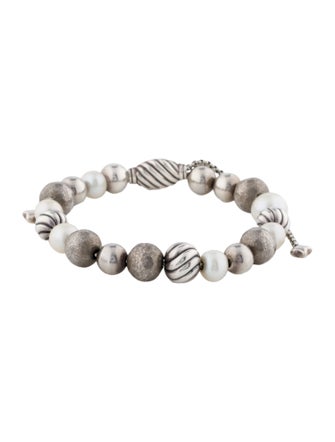 David Yurman Pearl Bead Adjustable Bracelet