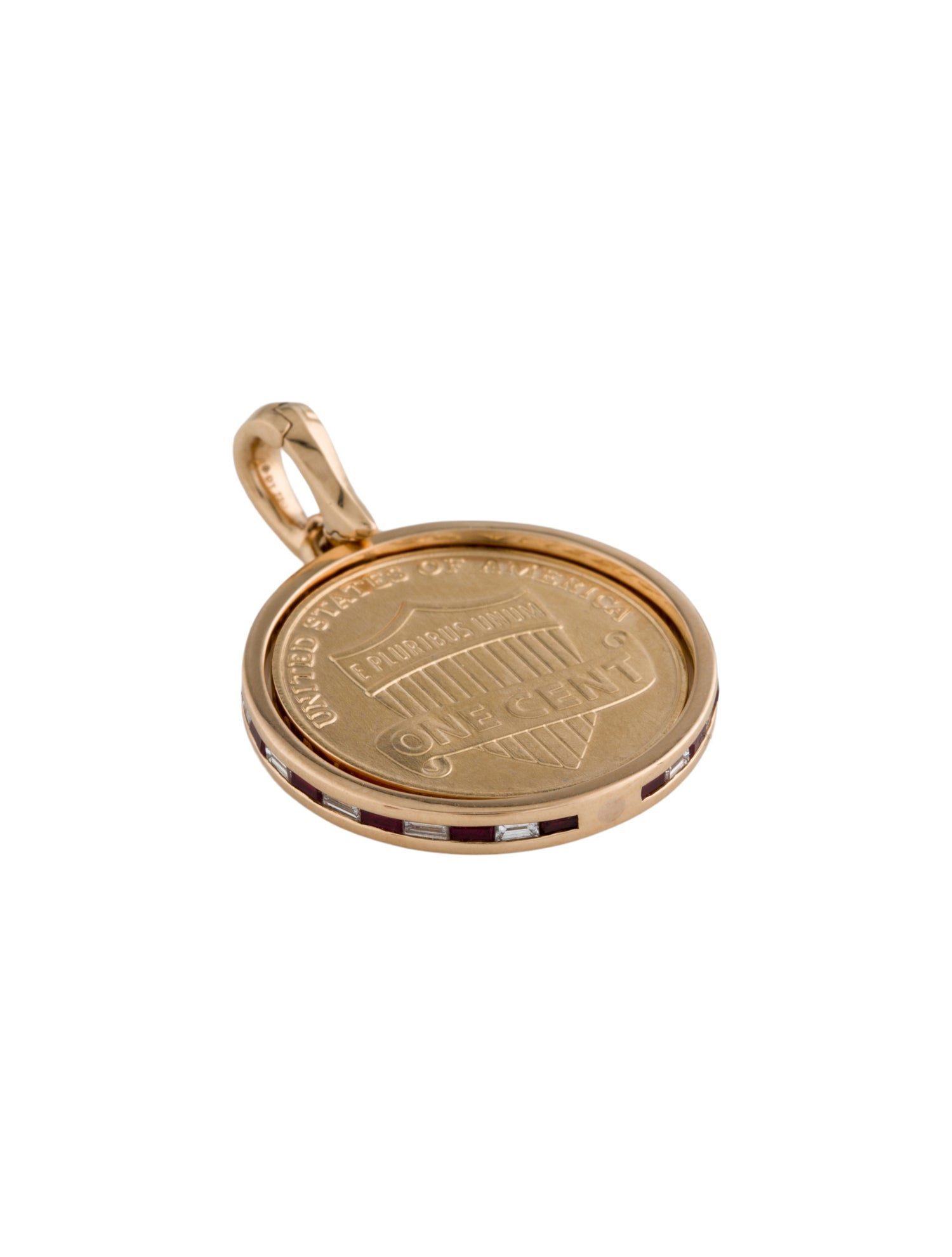 David Yurman x Jill Magid 18K Diamond & Ruby Amulet Pendant