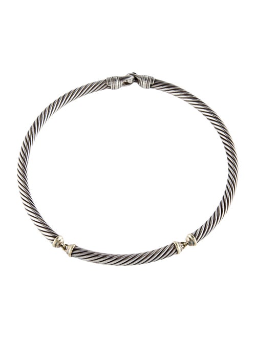 David Yurman Two-Tone Metro Cable Collar Necklace