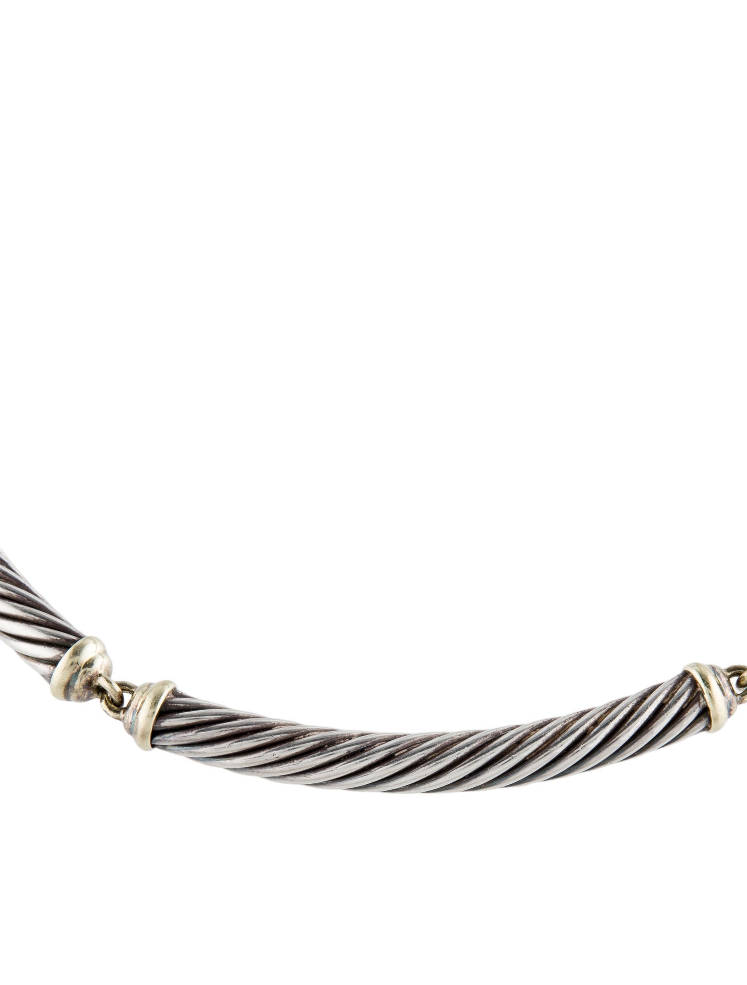 David Yurman Two-Tone Metro Cable Collar Necklace