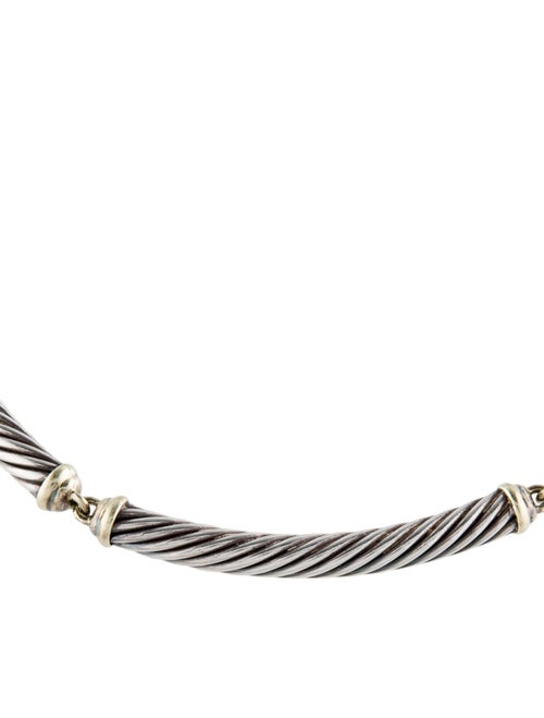 David Yurman Two-Tone Metro Cable Collar Necklace