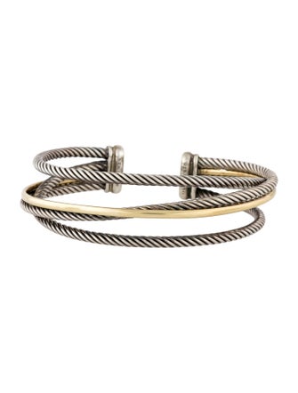 David Yurman Two-Tone Crossover Cuff Bracelet