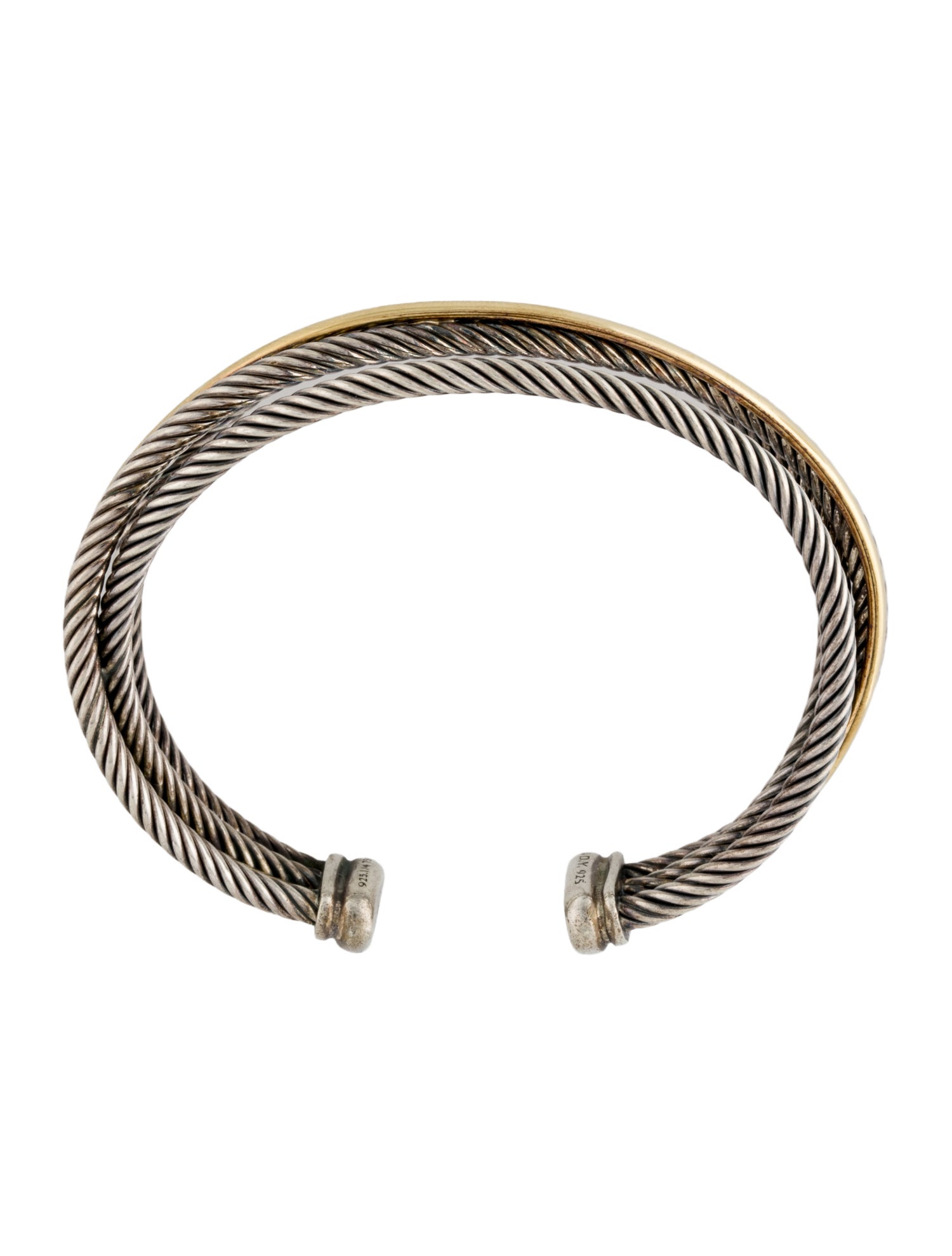 David Yurman Two-Tone Crossover Cuff Bracelet